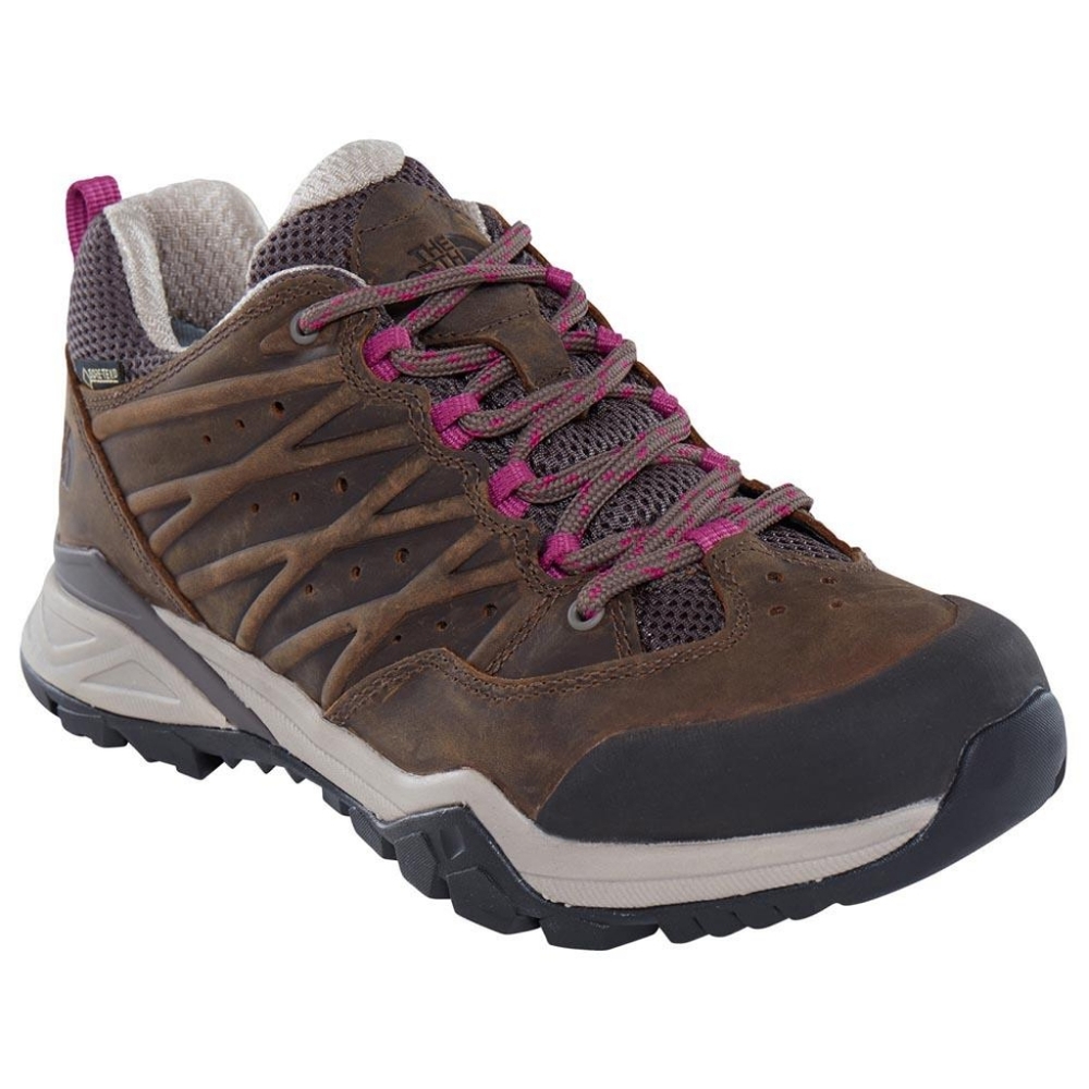 The North Face Women’s Brown Hiking Shoe with Pink Accents